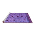 thumbnail image 2 of Ahgly Company Machine Washable Indoor Round Oriental Purple Modern Area Rugs, 4' Round, 2 of 4