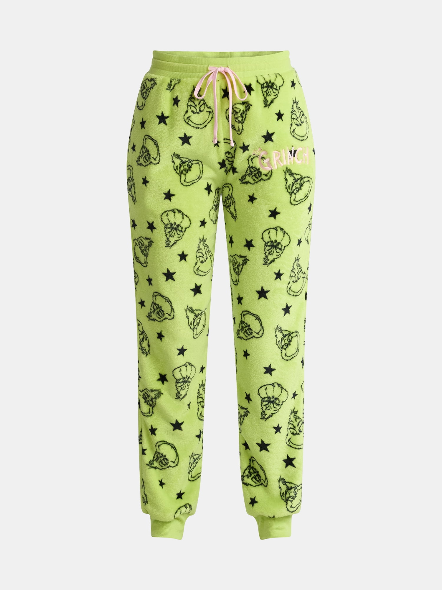 Dr. Seuss The Grinch Women's Plush Graphic Joggers, Sizes XXS-XXL