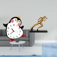 thumbnail image 2 of Escultura de reloj de pingüino, decoración de pared abstracta moderna para dormitorio y entrada, mesa multifuncional para el hogar., 2 of 8