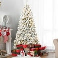thumbnail image 2 of Maylaviu 6ft Snow Flocked Christmas Tree with 779 PVC Branches, 300 Lights for Holiday Decoration, 2 of 9