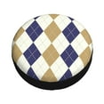 thumbnail image 2 of ZNDUO Beige Flat Square Pattern Spare Tire Cover, Universal Spare Tire Wheel Covers 15 inch, 2 of 8