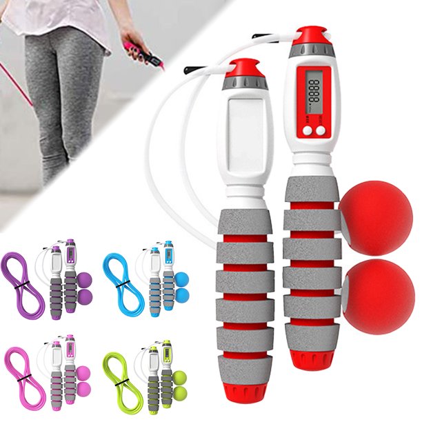 Jump Rope Electronic Counting Skipping Rope Adjustable Transparent