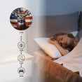 thumbnail image 4 of Non-Ticking Silent Wall Clocks with Quartz Movement,Battery Operated Analog Clock Modern Decor Clock for Home-American Flag and Deer (12inch), 4 of 4