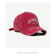 thumbnail image 1 of Gorra de béisbol gris vintage para mujer, de verano, lavada, de cabeza grande, moderna, combinable, con la cara, gorra pequeña que se puede mostrar, 1 of 6