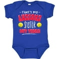 thumbnail image 3 of Inktastic That's My Awesome Sister out There with Softballs Boys or Girls Baby Bodysuit, 3 of 5