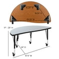 thumbnail image 6 of Flash Furniture Emmy Mobile 47.5" Circle Wave Flexible Laminate Activity Table Set with 12" Student Stack Chairs, Grey/Black, 6 of 12