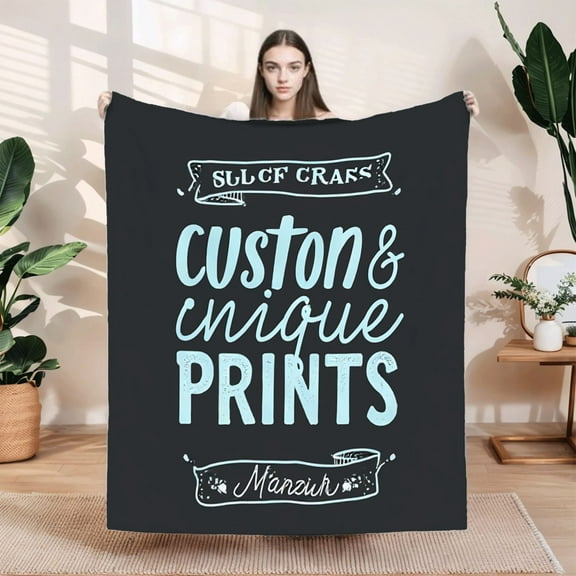 Durable Soft & Warm Flannel Blanket - Cozy Sofa & Travel Blanket with Unique Custom Prints - Perfect for Bed & Chair