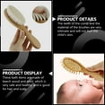 thumbnail image 7 of 4 Pcs Safe And Healthy Wooden Bathing Tools Baby Hairbrush Comb Massage Comb (Khaki), 7 of 7