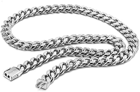 Men 925 Sterling Silver Solid Miami Cuban Chain Necklace 10MM &12MM- Curb Cuban 18 "20 "22" 24 "26" 28" Thick Big Link Choker For Man - Fine Jewelry