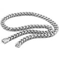 thumbnail image 2 of Men 925 Sterling Silver Solid Miami Cuban Chain Necklace 10MM &12MM- Curb Cuban 18 "20 "22" 24 "26" 28" Thick Big Link Choker For Man - Fine Jewelry, 2 of 5