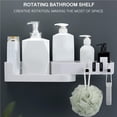 thumbnail image 3 of Toystoory Estante de esquina giratorio soporte de estante de almacenamiento de perforación libre con ganchos ocultos para cocina de baño Juegos de accesorios de baño Negro Toystoory HA025529-02, 3 of 6