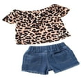 thumbnail image 2 of FNNMNNR Girl Short Sleeve Tops Denim Shorts Floral Lace Up Ruffle Shirt, 2 of 6