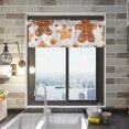 thumbnail image 2 of Gingerbread Man Cookies Curtain Valances Farmhouse Design Window Treatment Decor Blackout Rod Pocket for Windows Living Room Kitchen 54" x 18", 2 of 5