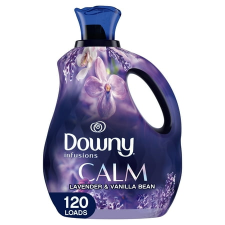 Downy Infusions Calm, Lavender and Vanilla Bean, 120 Loads Liquid Fabric Softener 81 Fl Oz