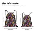 thumbnail image 2 of Saiise Halloween Skeleton Pattern Sports Drawstring Backpack - String Swim Gym Bag with Wet Proof Pocket for Women&Men-Medium, 2 of 6