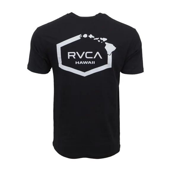 RARE RVCA HAWAII ISLAND MENS T SHIRT BLACK