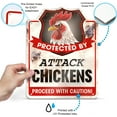 thumbnail image 4 of Bigtime Signs Attack Chickens Grunge PVC 9""x12"" | Chicken Coop Decor, 4 of 9