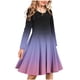 thumbnail image 1 of Odeerbi Niñas Manga Larga Gradiente Ballet Vestidos Stretchy A Line Twirly Skater Vestido Escuela Recital Cuello Redondo Vestido, 1 of 4