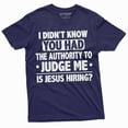 thumbnail image 5 of Funny authority to judge me Tee shirt Jesus Funny shirt Men's fit humorous saying Birthday gift tee (XX-Large Grey), 5 of 7