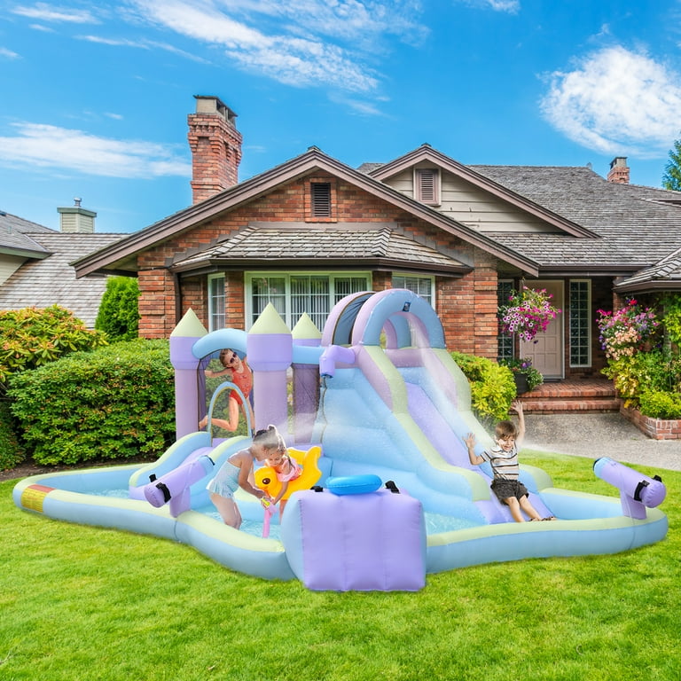 Ktaxon Inflatable Bounce House with Blower, 7-in-1 Water Slide