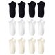 thumbnail image 1 of Calcetines tobilleros finos de verano para mujer, calcetines informales de color sólido, 6 pares, 1 of 5