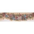 thumbnail image 2 of Fleurs Blanches Roses Bleues sur Vigne Papier Peint Floral Beige Bord Design Rétro, Rouleau 15' x 6,5'', 2 of 3