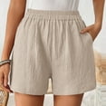 thumbnail image 2 of Ashirexll Women's Shorts, Summer Shorts for Women, Casual Vintage Pants Color Pocket Shorts, 2 of 7