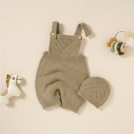 

nsendm Baby Knit Romper Cotton Sleeveless Boy Girl Sweater Clothes Solid Jumpsuit 1 Girls Oversized Sweater Sweater Khaki 0-3 Months