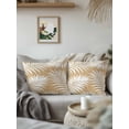 thumbnail image 2 of Outdoor Pillows Waterproof, Brown Palm Leaf Throw Pillows with Inserts Included, Summer Coastal Botanical Tropical Indoor Outdoor Decorative Lumbar Pillow for Bed/Couch/Patio 16"x16", 1Pcs, 2 of 8