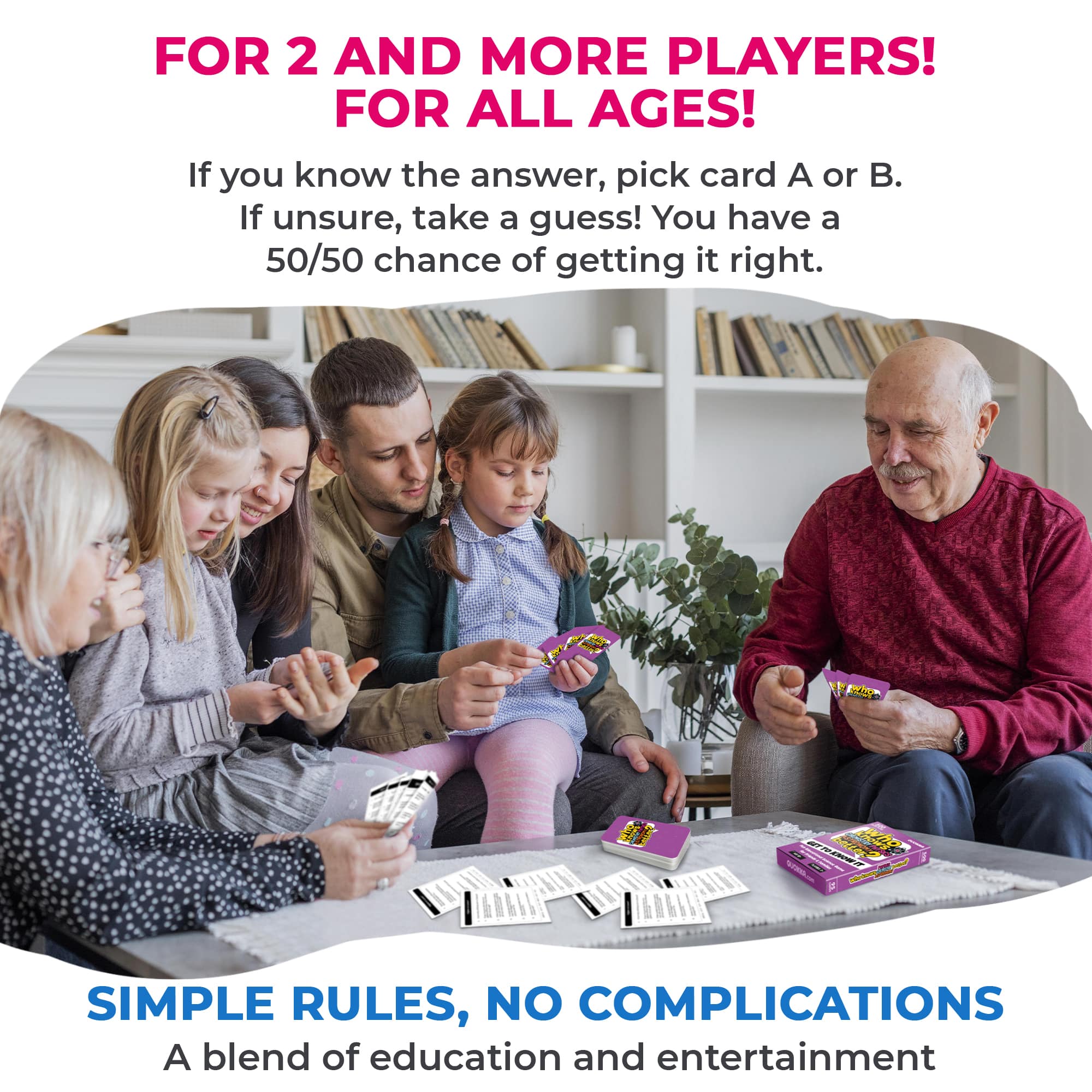 Quokka Card Game for Kids Age 12+ - Who Knows Chemistry Physics Astronomy Better? Educational Game for Teens and Adults