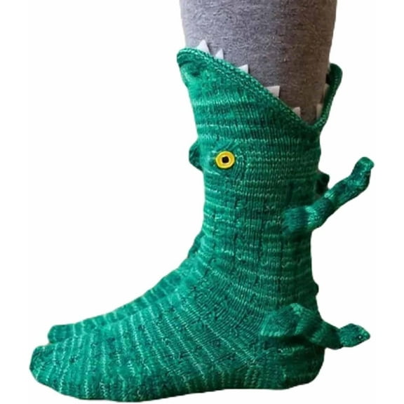FESTILA 3D Knit Animal Socks, 2025 New Funny Novelty Christmas Floor Socks, Cute Alligator Shark Crochet Knit Sock