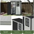 thumbnail image 4 of Uforic 5x3ft Resin Outdoor Storage Shed,Waterproof Garden Tool Storage with Window, Lockable Outside Storage for Patio,Lawn,Backyard, 4 of 8