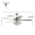 thumbnail image 3 of JONATHAN Y Kate 48" 3-Light Glam Crystal Drum LED Ceiling Fan With Remote, Chrome, 3 of 10