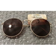Panama Jack Polarized Round Gold Frame Unisex 100% UVA + UVB Protection Sunglasses