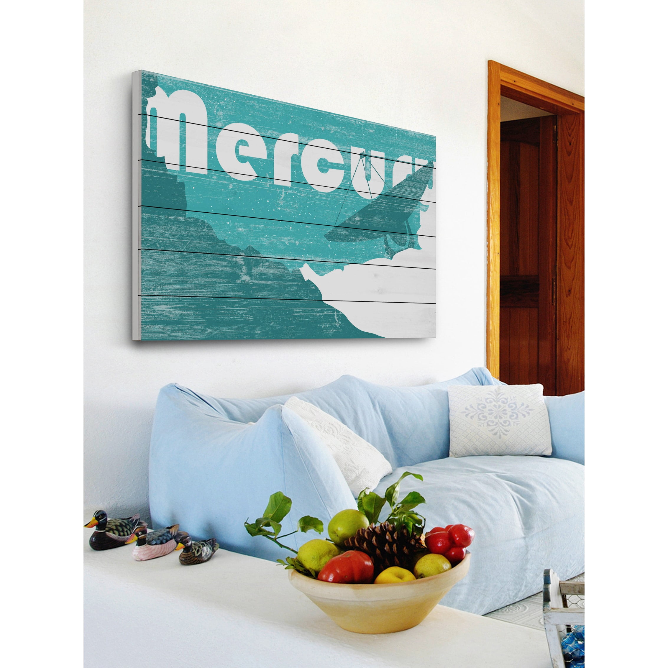 Marmont Hill - "Mercury" Painting Print on White Wood