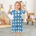 thumbnail image 3 of FORMRS Girls Short Sleeve Dress Summer Casual Round Neck A-line Beach Sundress, Sizes 2T-8T, Blue Polar Bear, 3 of 8