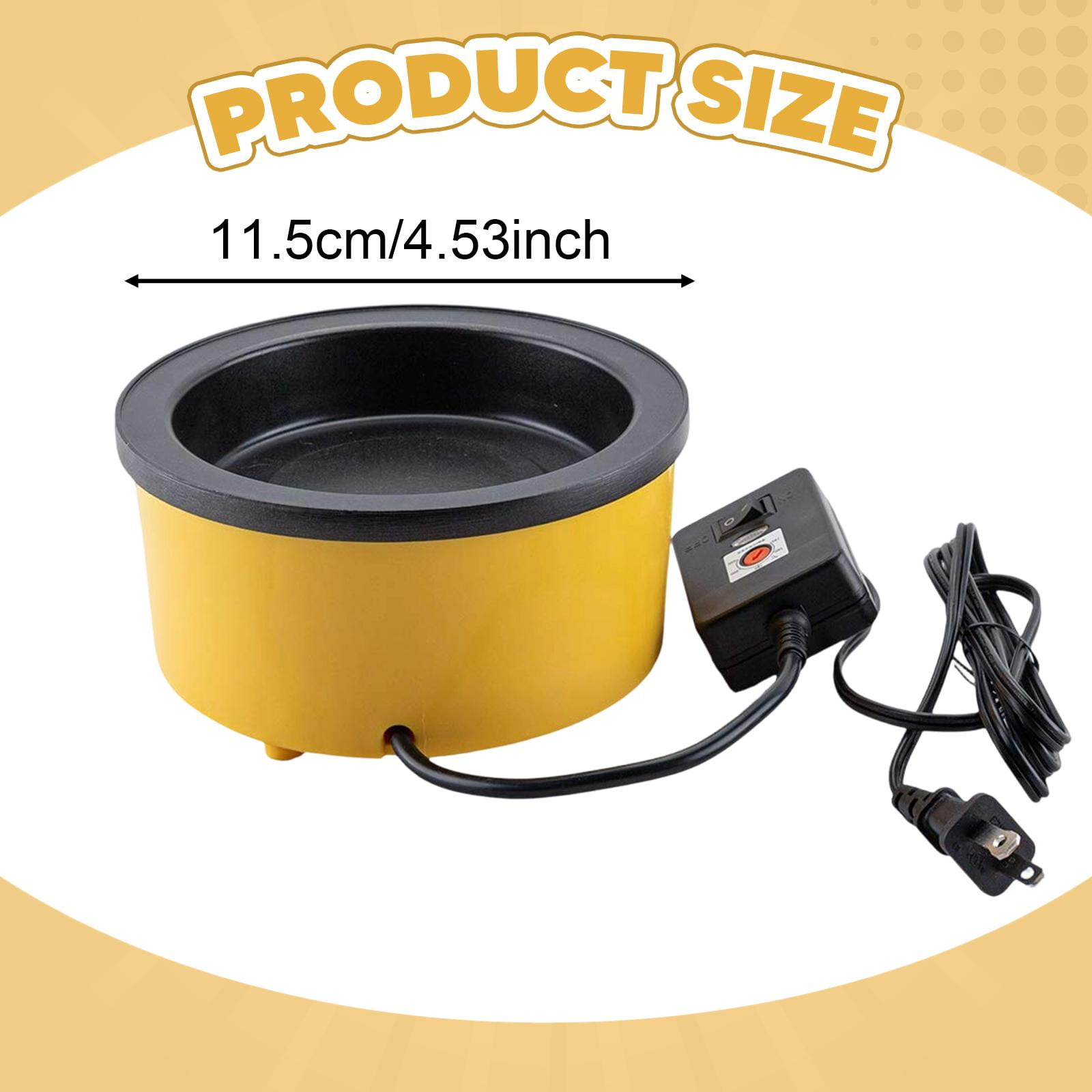 FVDPWYE Electric Hot Glue Melting Pot with Adjustable Temp 140-220 degreeC for DIY Jewelry
