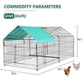 thumbnail image 6 of 87” x 41” Large Chicken Coop for Chickens, Walk in Metal Chicken Fence Outdoor Wire Chicken Pens and Cages Exercise Chicken Cage Pet Enclosure Pet Playpen for Rabbits, Chickens, Cats, 6 of 7