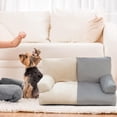 thumbnail image 2 of Sofá cama para perros Sofá para mascotas Moderno Duradero Fácil de limpiar Suave Antideslizante Ligero gris amarillento, 2 of 9
