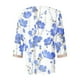 thumbnail image 5 of ICHUANYI Liquidación Moda Mujer Verano V-Cuello Manga 3/4 Encaje Estampado Casual Camiseta Blusa ICHUANYI WER202308253239, 5 of 5