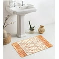 thumbnail image 3 of Bathroom Rugs 18x25 inch Orange Distressed Boho Bath Mat Non-Slip Vintage Moroccan Geometric Farmhouse Bath Rug Soft Microfiber Machine Washable Floor Mats for Bathroom Tub Sink Shower, 3 of 6