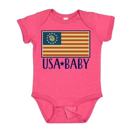 

Inktastic USA Baby Vintage US Flag Gift Baby Boy or Baby Girl Bodysuit