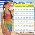 thumbnail image 6 of SEANATIVE Girl's Sleeveless Bathing Suit Lightweight One-Piece Swimsuits with Mesh Cover Up Spandex Fabric Beach Swimwear for Kid Teen Girls, 11-12 Years, Rainbow Gradient Mermaid Scale Print, 6 of 7