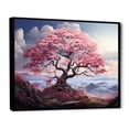 thumbnail image 2 of Designart "Pink Tree delicate Whispers II" Floral Floater Framed Canvas Wall Art, 2 of 7