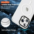 thumbnail image 2 of Magnetic for iPhone 13 Pro Max Case [Compatible with MagSafe] [2Pcs Screen Protector] Hard Translucent Matte Back Soft TPU Bumper Slim Fit Shockproof Phone Case for iPhone 13 Pro Max, White, 2 of 16