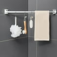 thumbnail image 3 of ROZYARD 2Pcs Curtain Rod Hangers Holders Not Drilling Adhesive Wall Mount Brackets ABS Transparent Towel Poles Support Hook, 3 of 15