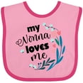 thumbnail image 3 of Inktastic My Nonna Loves Me for Girls Granddaughter Girls Baby Bib, 3 of 4