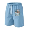 thumbnail image 2 of GrmtClth Father's Day Gift Casual Dad Papa Print American Flag Shorts Vintage 4th Of July Patriotic Shorts Fashion Comfortable Elastic Drawstring Independence Day Clothing Light Blue 2XL, 2 of 4