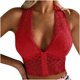 thumbnail image 2 of ICHUANYI Clearance Fashion Woman's Lace Straps Beauty Back Wrap Hollow Out Bra Underwear(Red, L) Ichuanyi Ichuanyi, 2 of 5