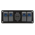 thumbnail image 2 of Panel de interruptor combinado 4 en 1, Cargador USB Dual, pantalla LED de voltaje, apto para UTV, ATV, camión, remolque, autobús, yate, barco Jadeshay  A, 2 of 8